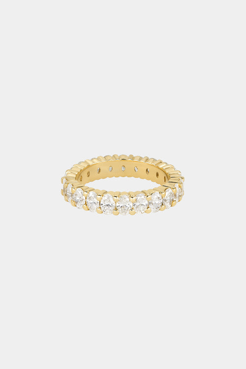 Oval Diamond Eternity Ring | 18K Gold
