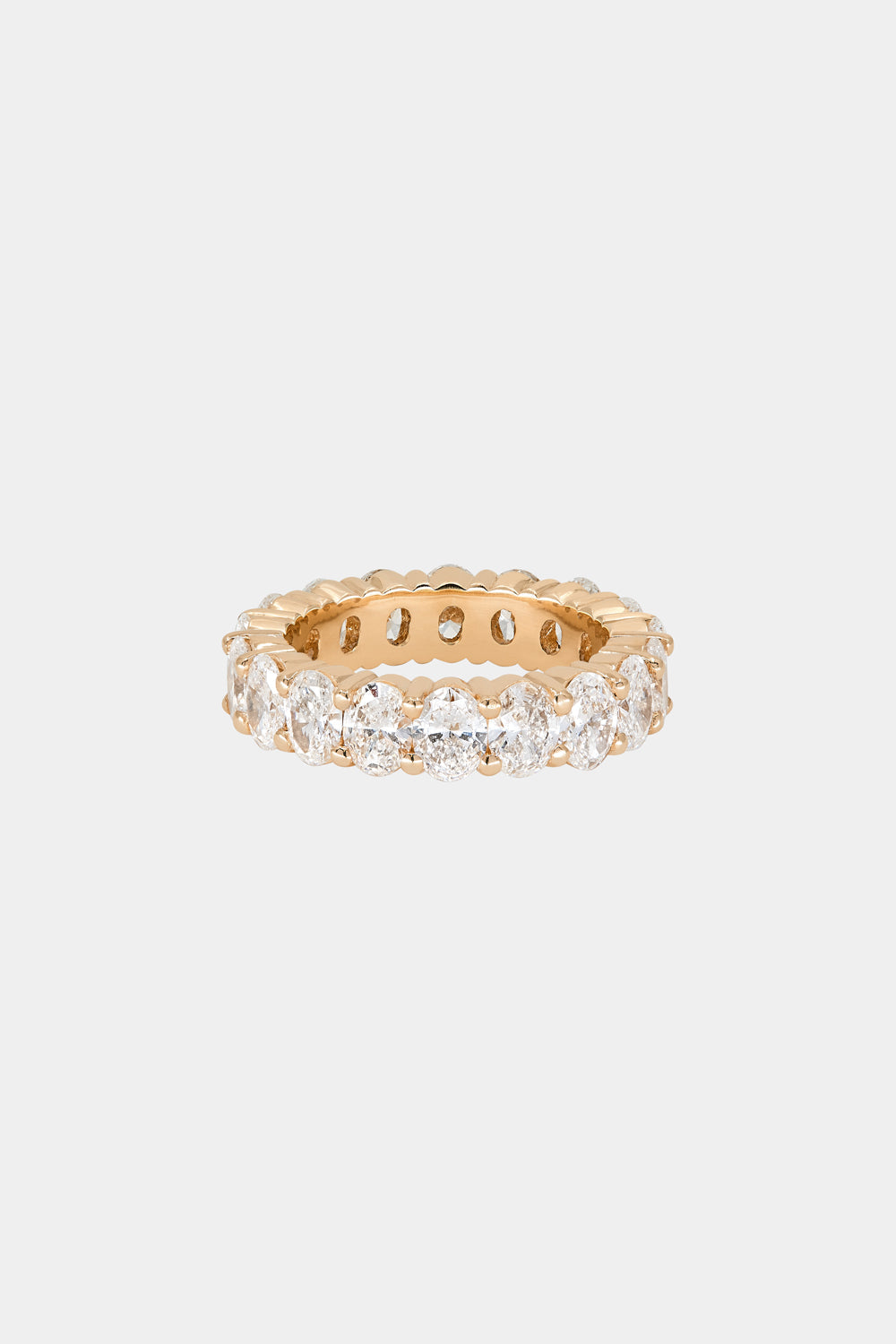 Oval Diamond Eternity Ring | 18K Gold