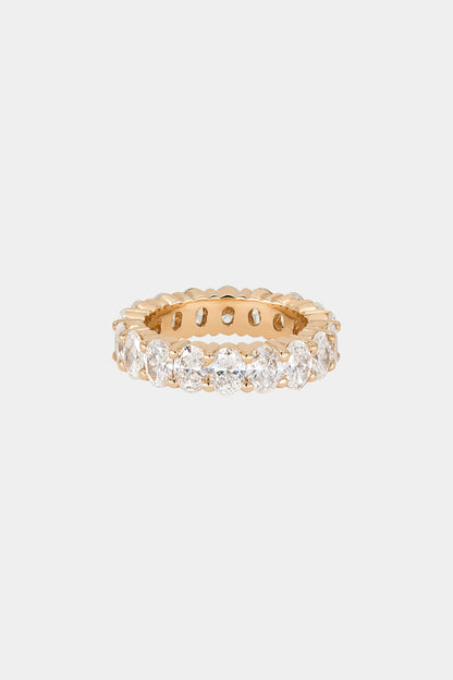 Oval Diamond Eternity Ring | 18K Gold