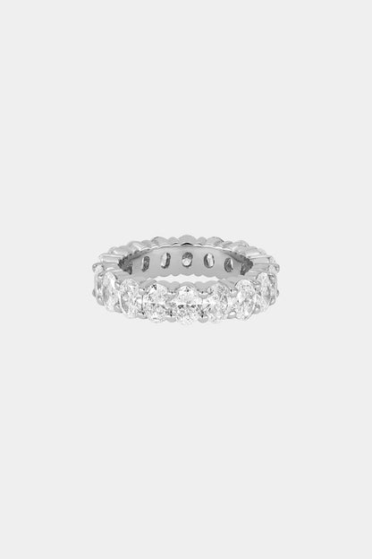 Oval Diamond Eternity Ring | 18K Gold