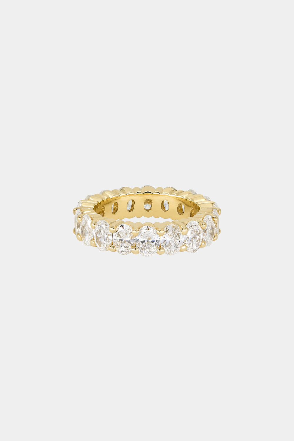 Oval Diamond Eternity Ring | 18K Gold