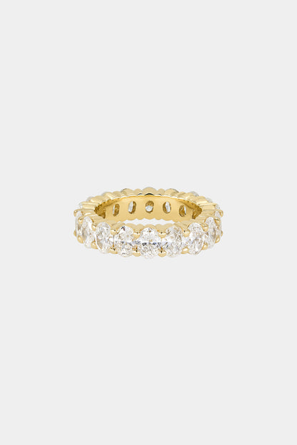 Oval Diamond Eternity Ring | 18K Gold