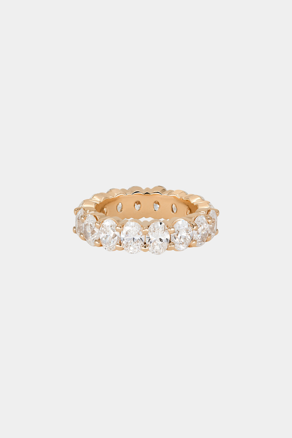 Oval Diamond Eternity Ring | 18K Gold