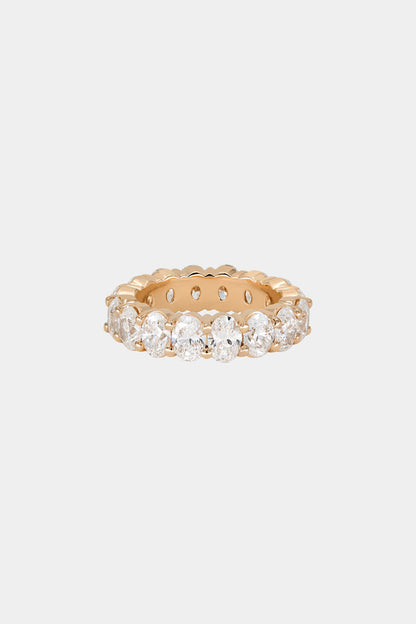 Oval Diamond Eternity Ring | 18K Gold