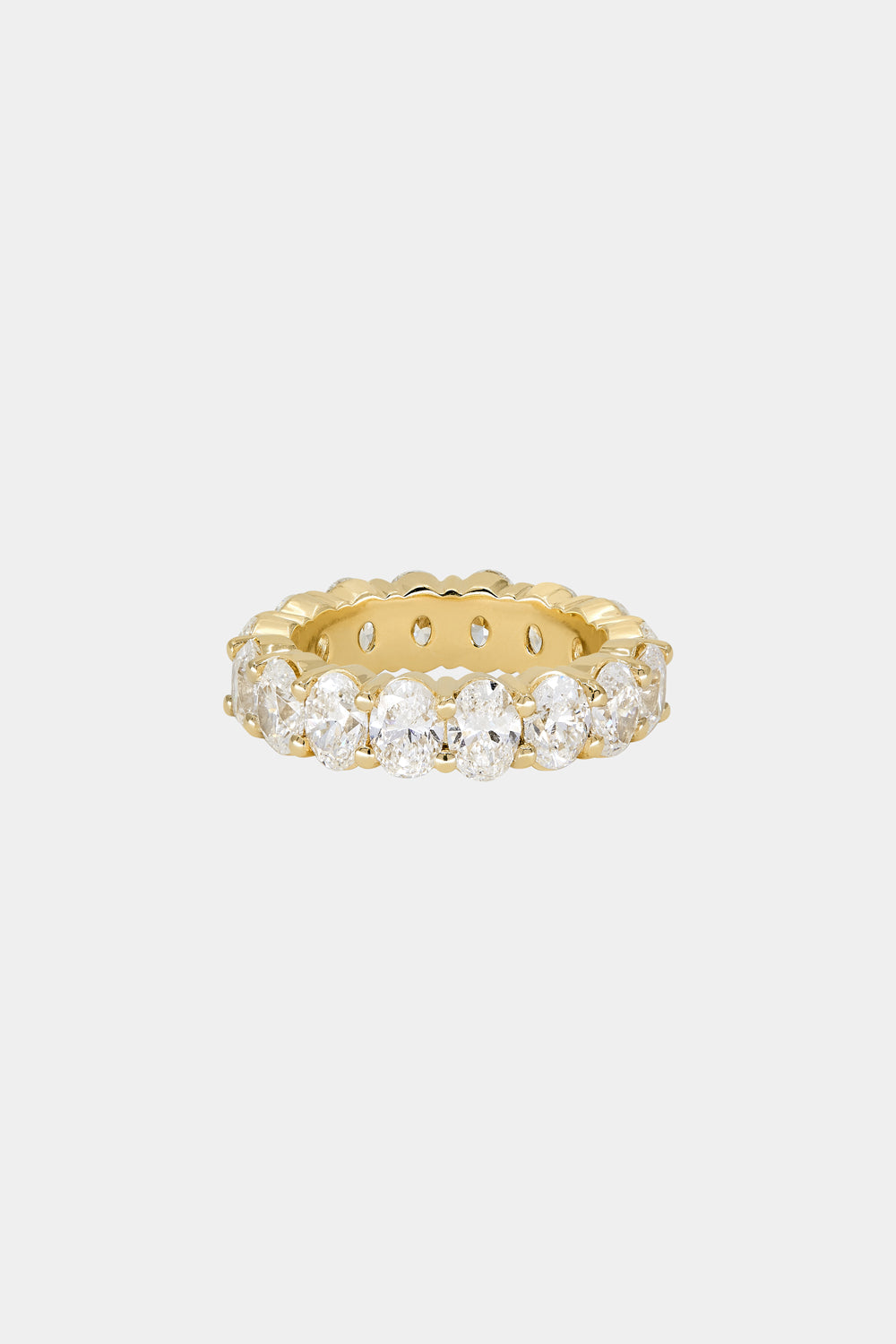 Oval Diamond Eternity Ring | 18K Gold