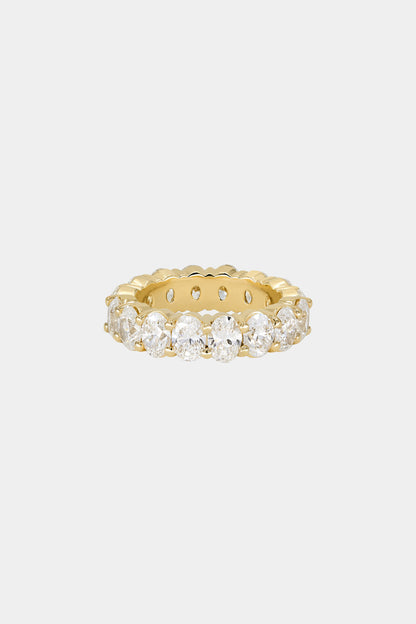 Oval Diamond Eternity Ring | 18K Gold