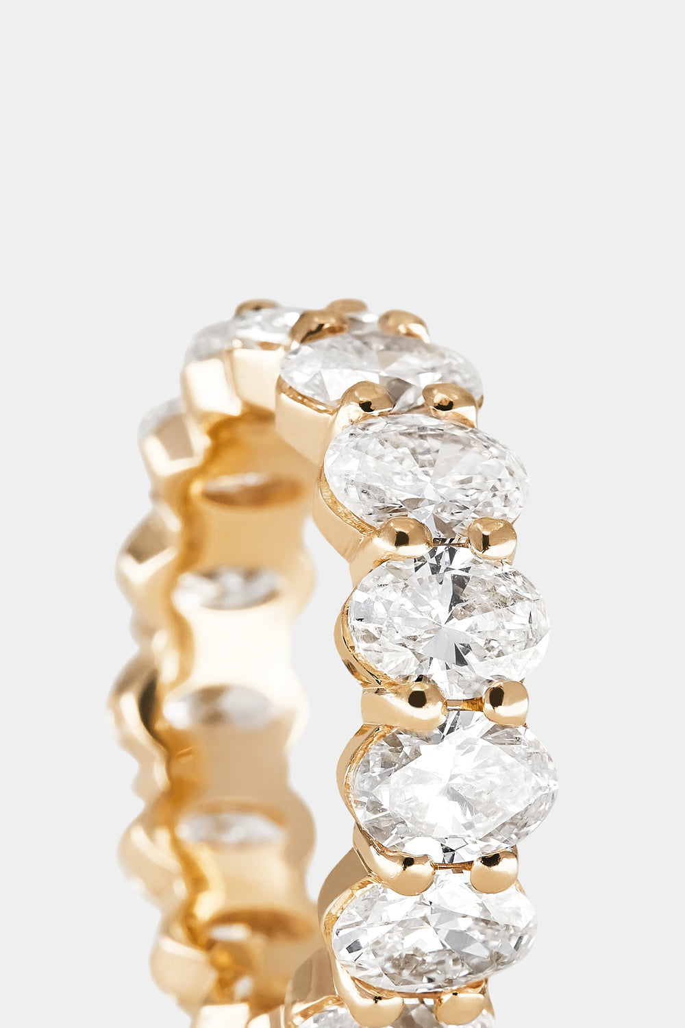 Oval Diamond Eternity Ring | 18K Gold
