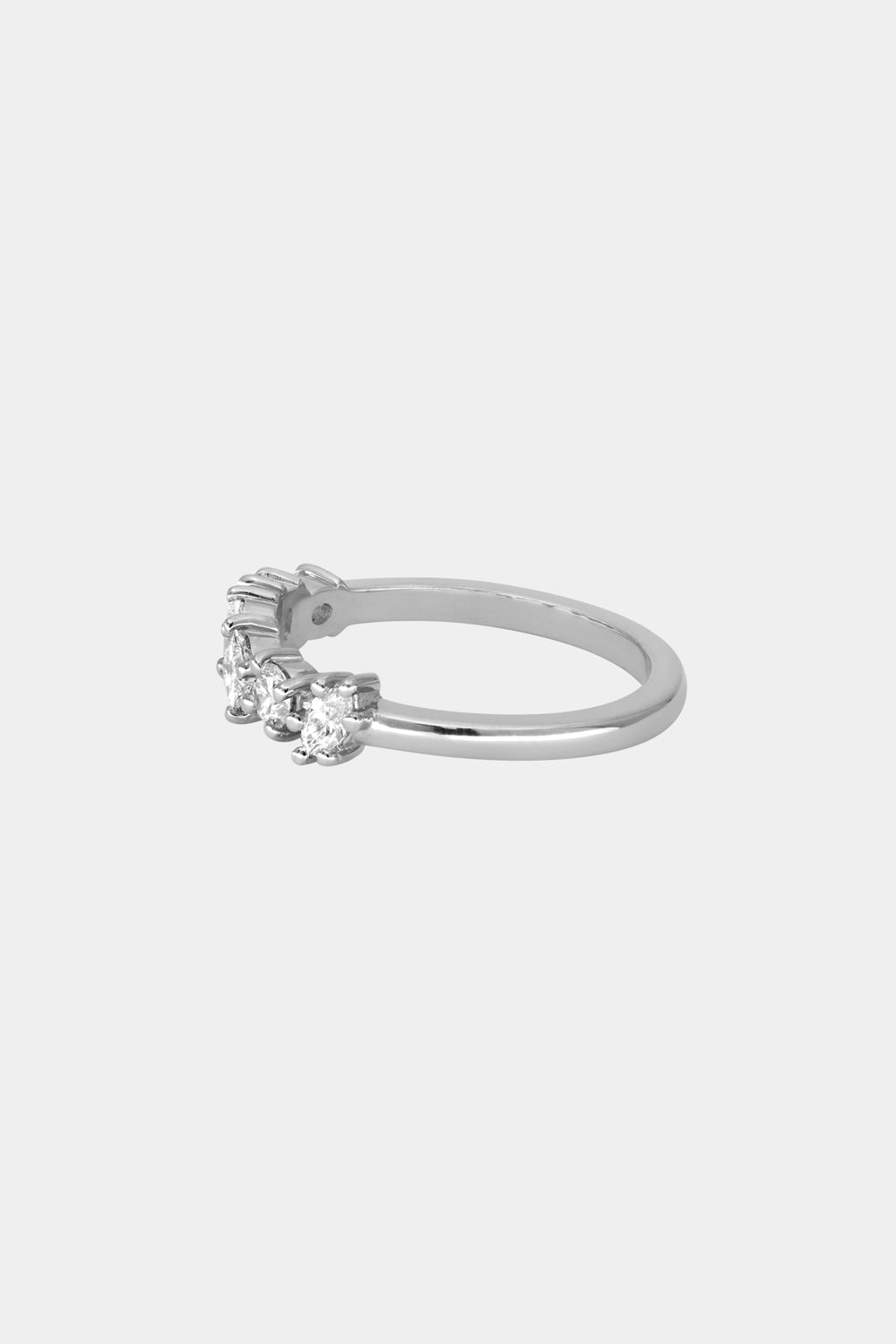 Scattered Diamond Ring | 18K White Gold