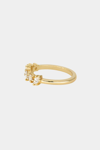 Scattered Diamond Ring | 18K Yellow Gold