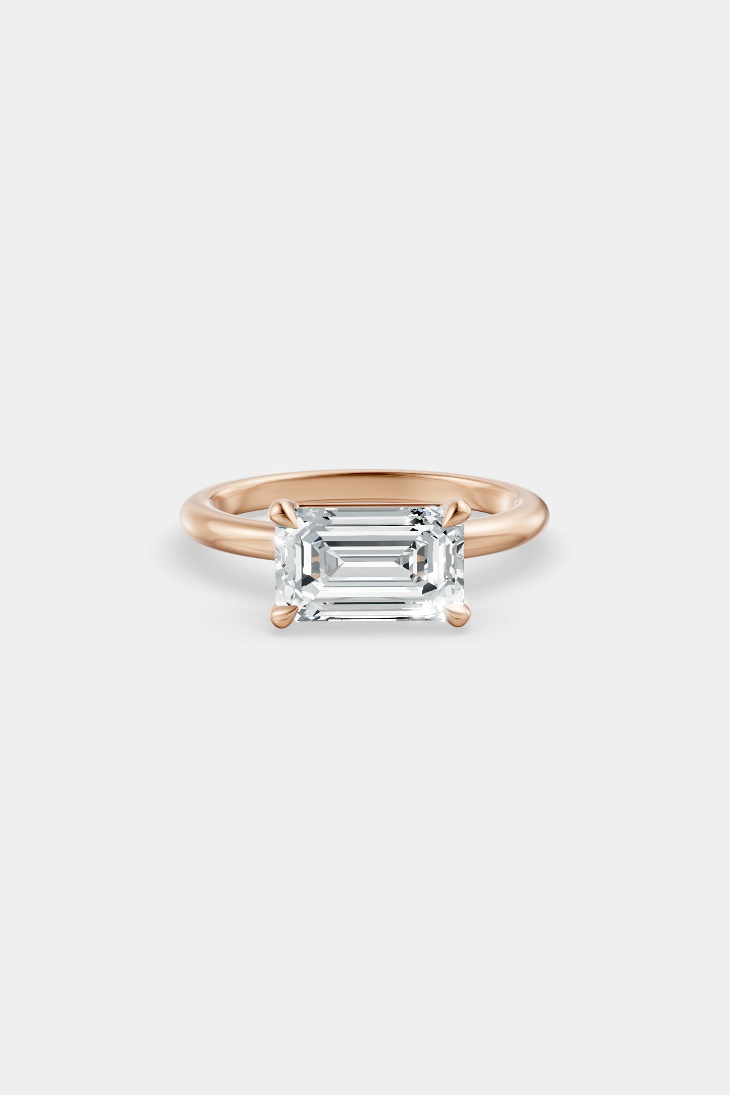 East West Diamond Solitaire Ring | Piccolo Band