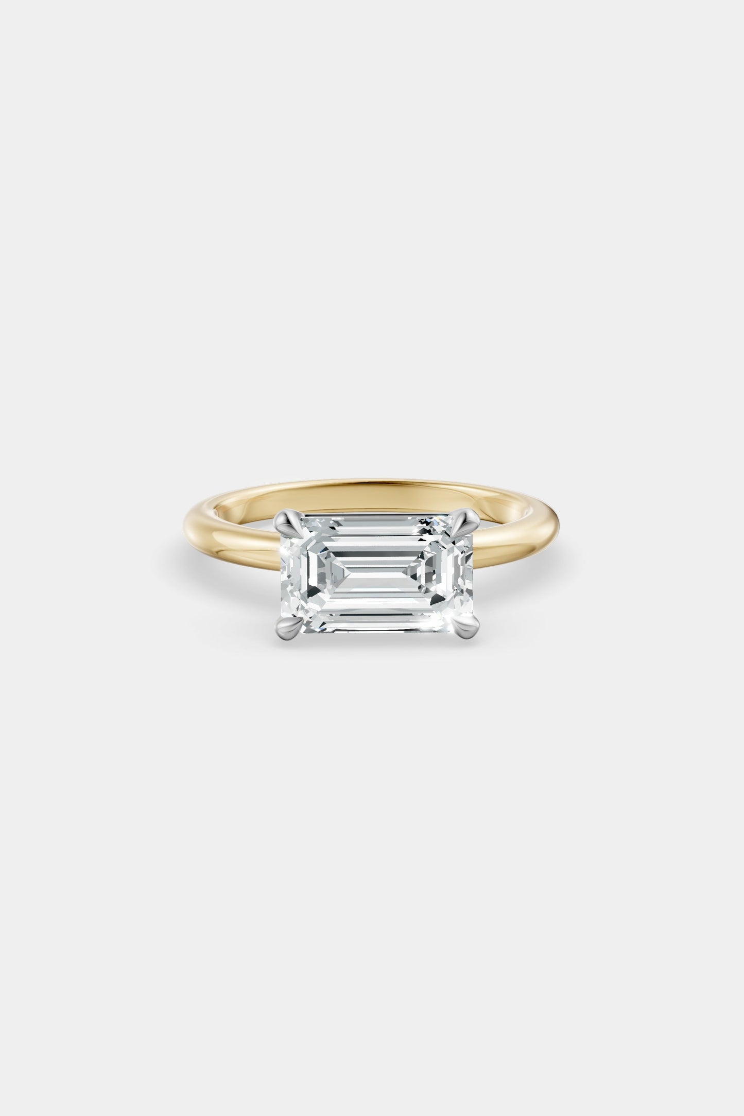 East West Diamond Solitaire Ring | Piccolo Band