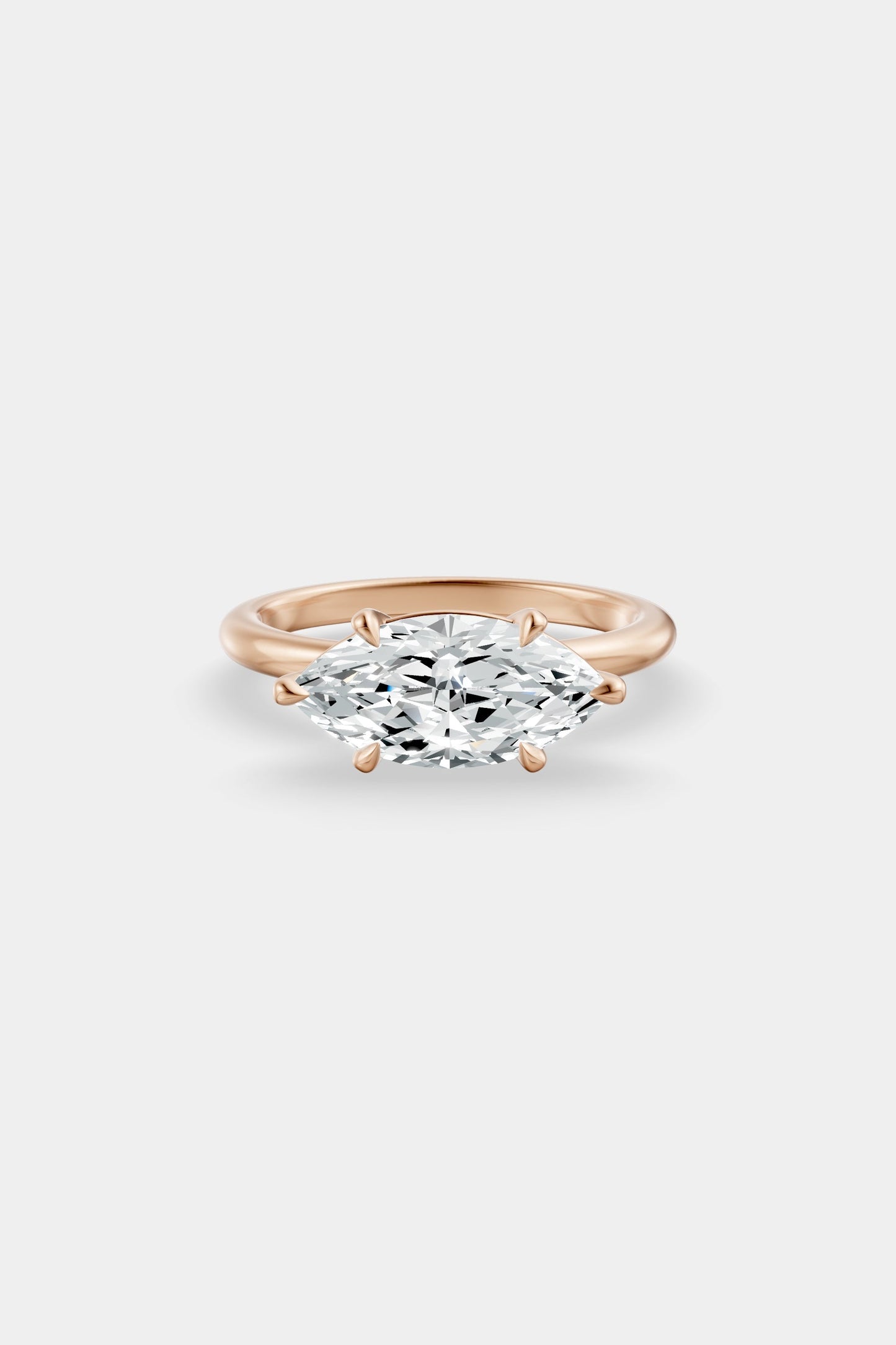 East West Diamond Solitaire Ring | Piccolo Band