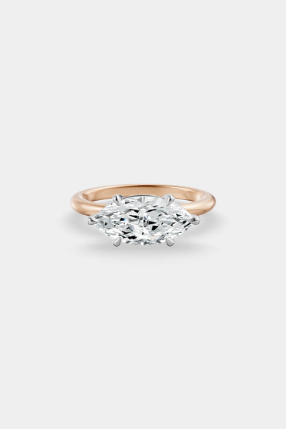 East West Diamond Solitaire Ring | Piccolo Band