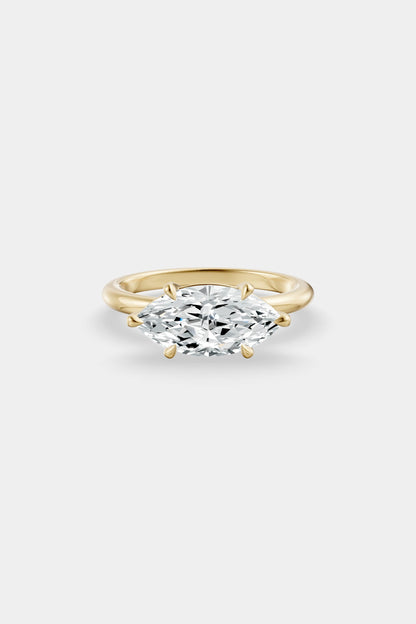 East West Diamond Solitaire Ring | Piccolo Band