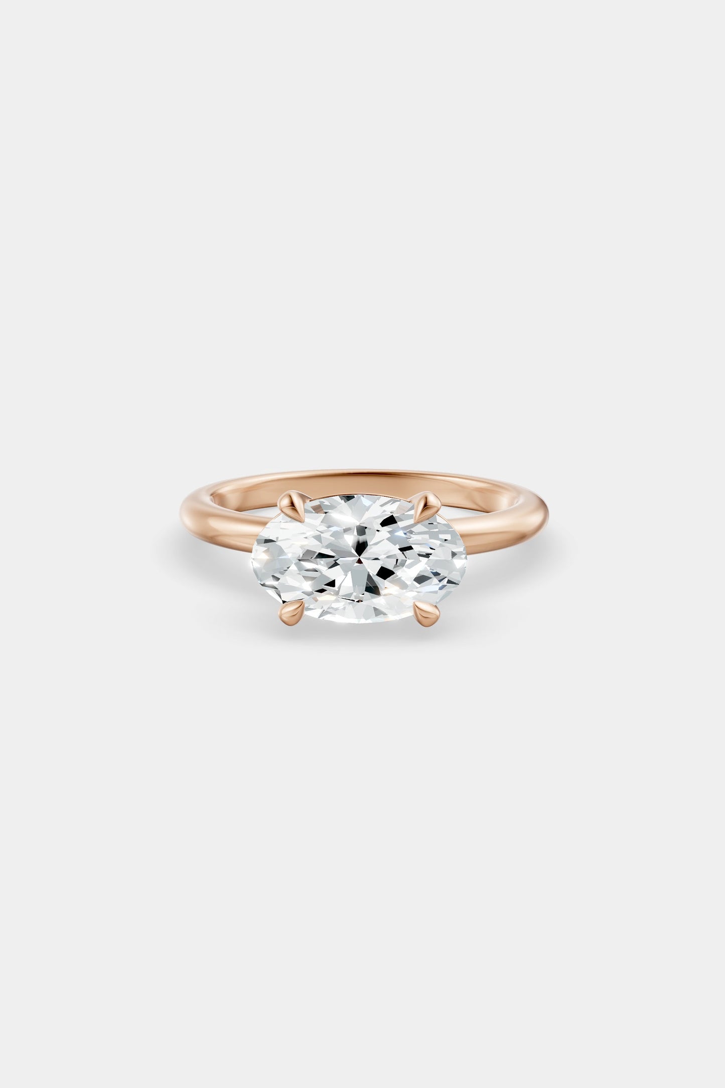 East West Diamond Solitaire Ring | Piccolo Band