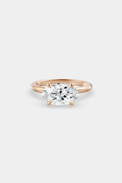 East West Diamond Solitaire Ring | Piccolo Band