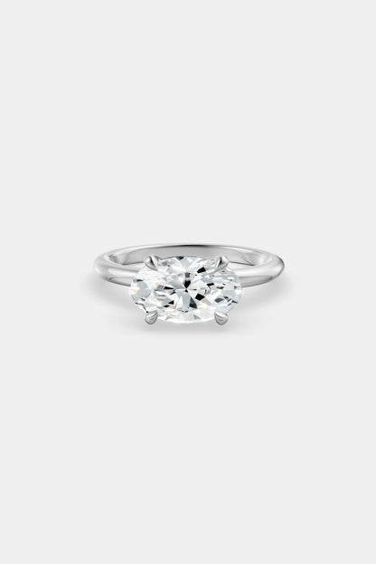 East West Diamond Solitaire Ring | Piccolo Band