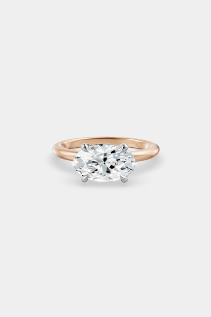 East West Diamond Solitaire Ring | Piccolo Band