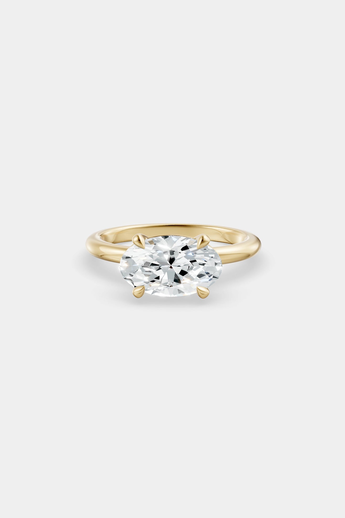 East West Diamond Solitaire Ring | Piccolo Band