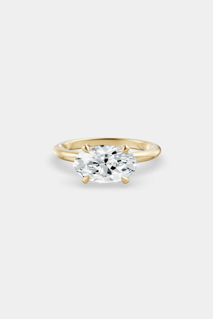 East West Diamond Solitaire Ring | Piccolo Band
