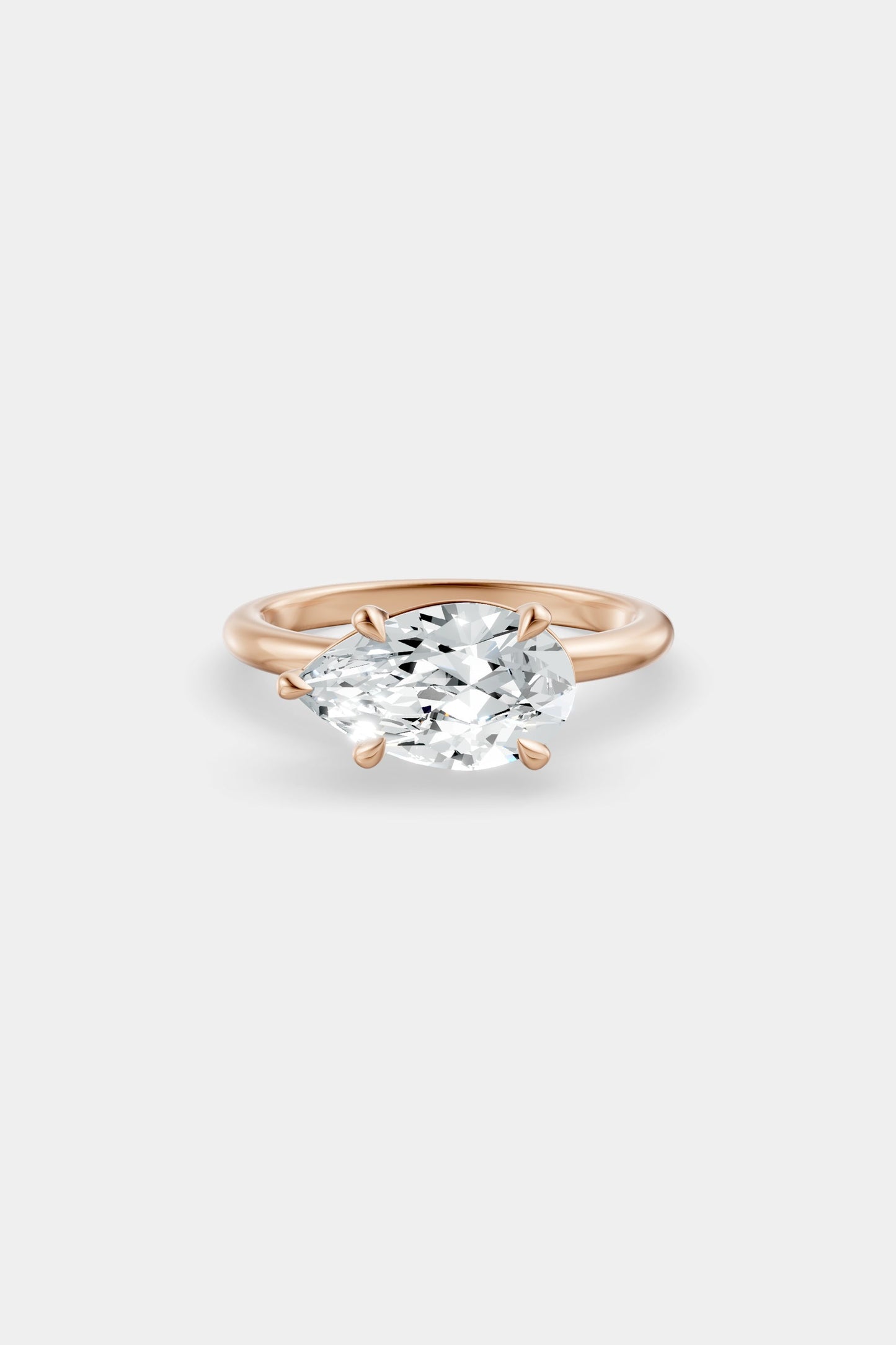East West Diamond Solitaire Ring | Piccolo Band
