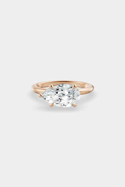 East West Diamond Solitaire Ring | Piccolo Band