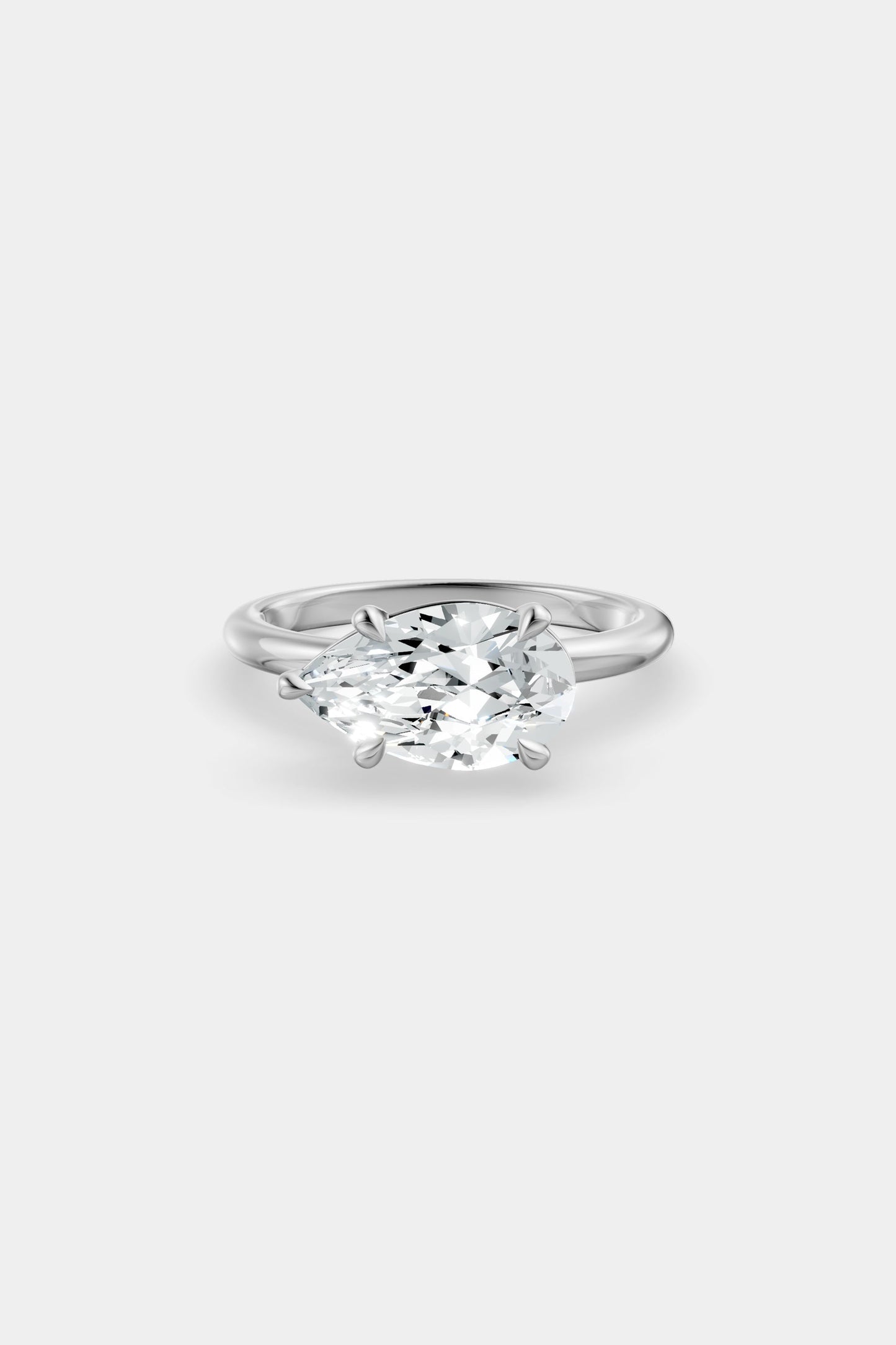 East West Diamond Solitaire Ring | Piccolo Band
