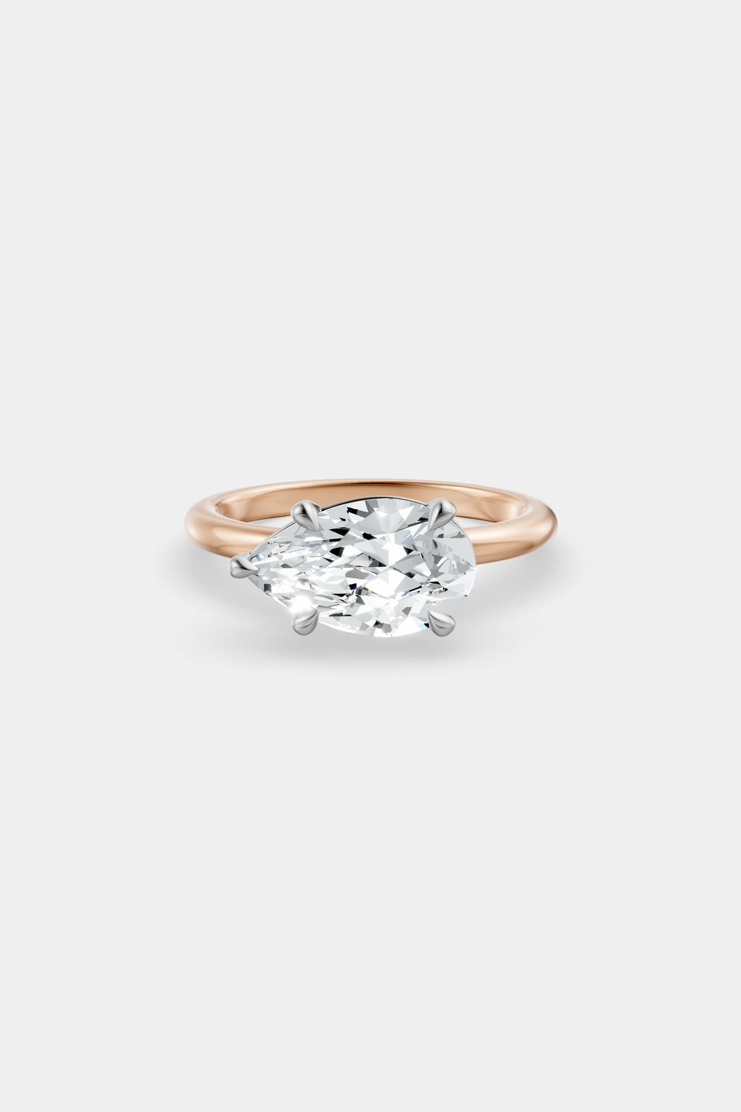 East West Diamond Solitaire Ring | Piccolo Band