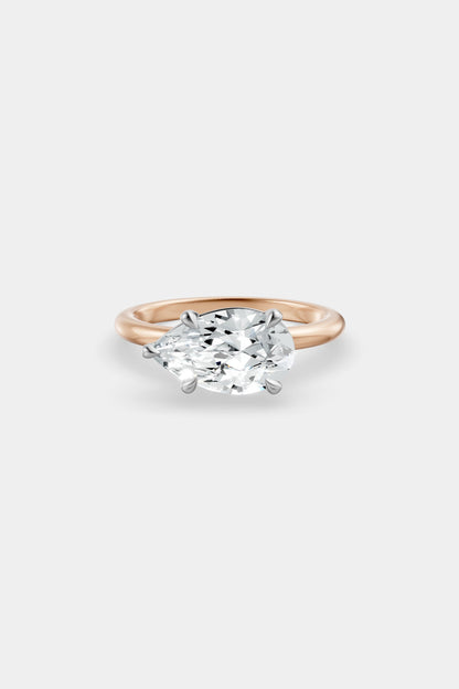 East West Diamond Solitaire Ring | Piccolo Band