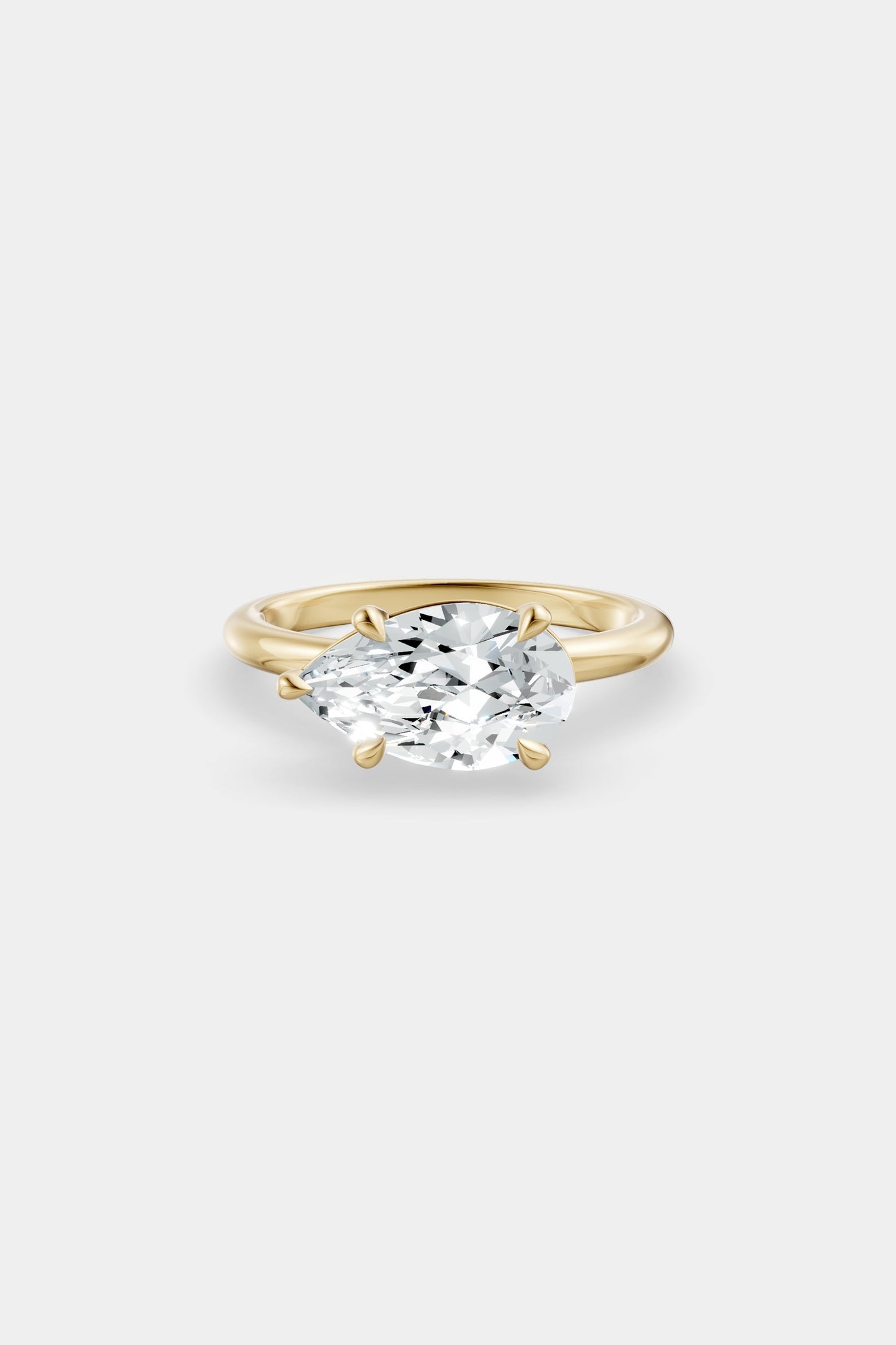 East West Diamond Solitaire Ring | Piccolo Band