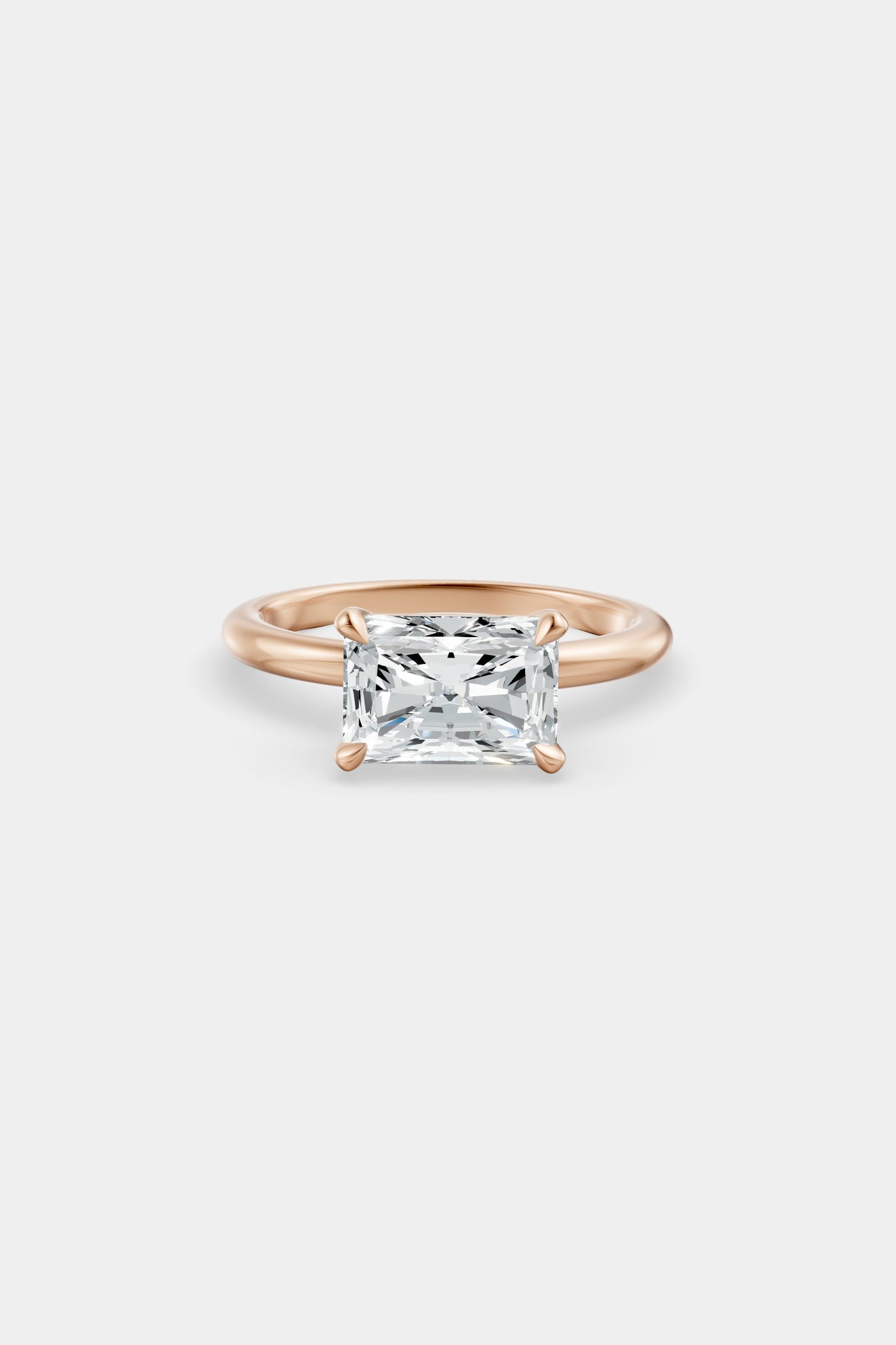 East West Diamond Solitaire Ring | Piccolo Band