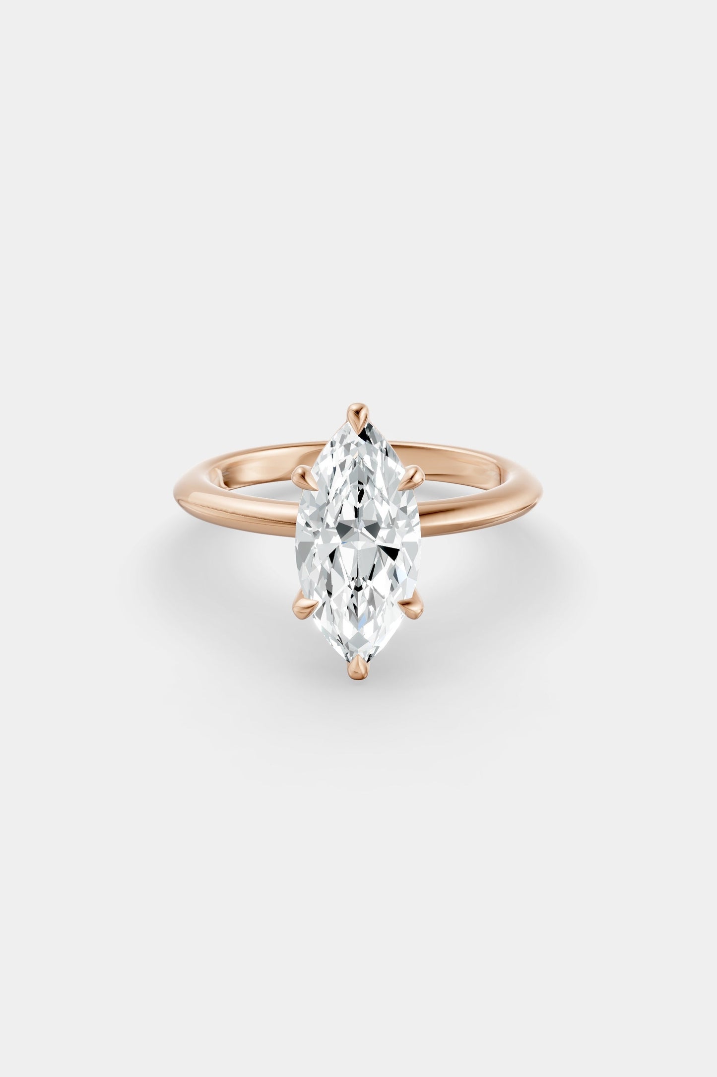 Diamond Solitaire Ring | Gwen Band