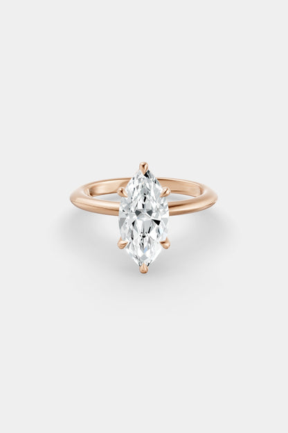 Diamond Solitaire Ring | Gwen Band