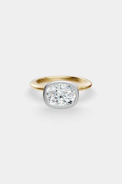 East West Diamond Bezel Solitaire Ring | Gwen Band
