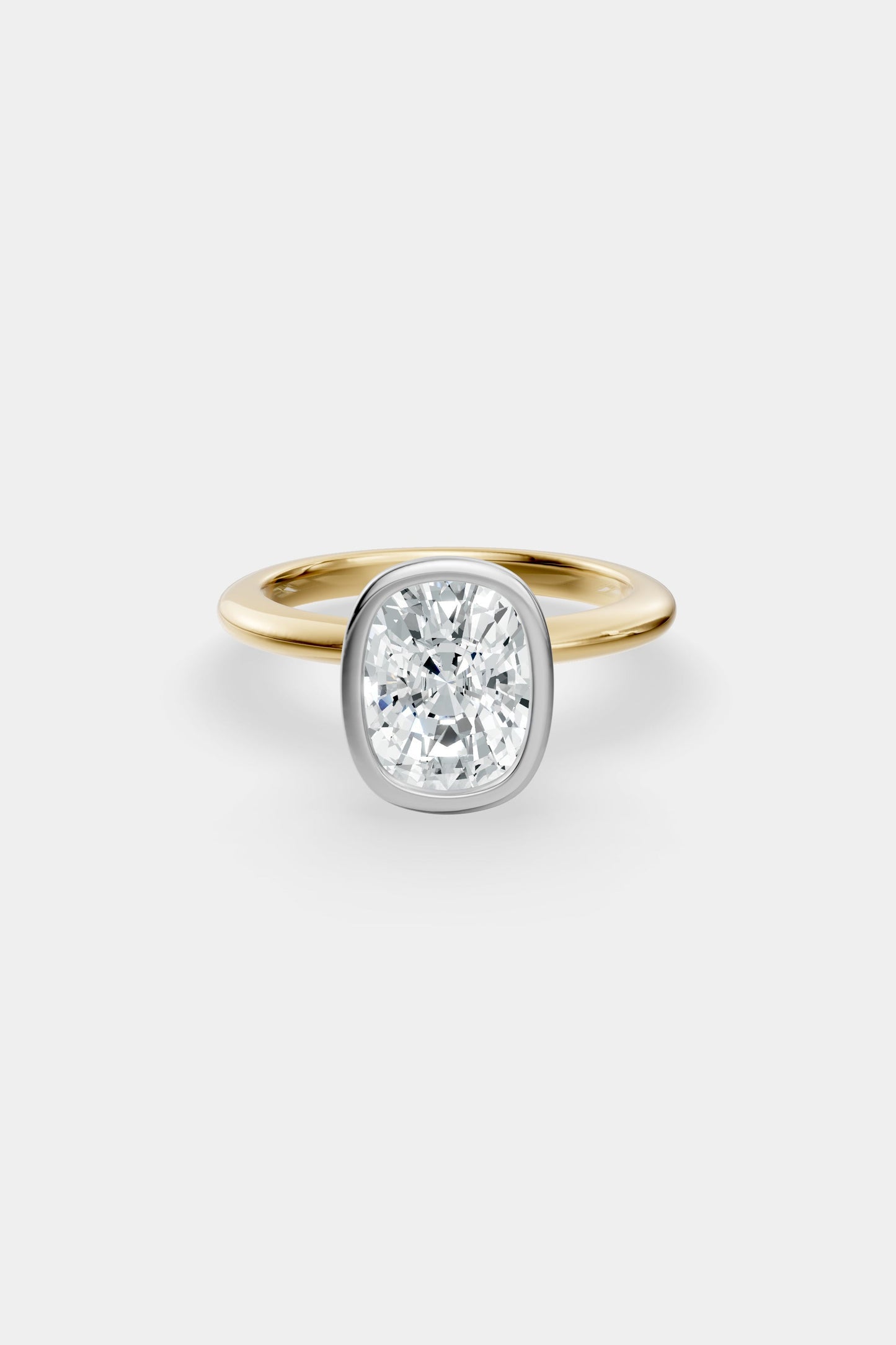 Diamond Bezel Solitaire Ring | Gwen Band