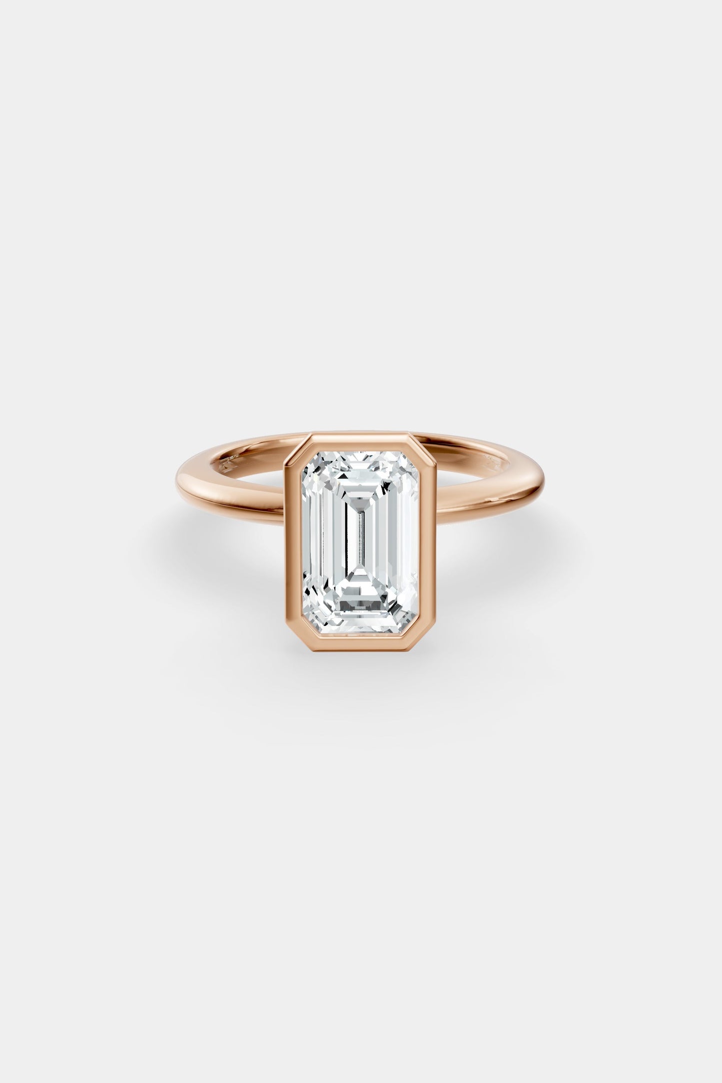Diamond Bezel Solitaire Ring | Gwen Band