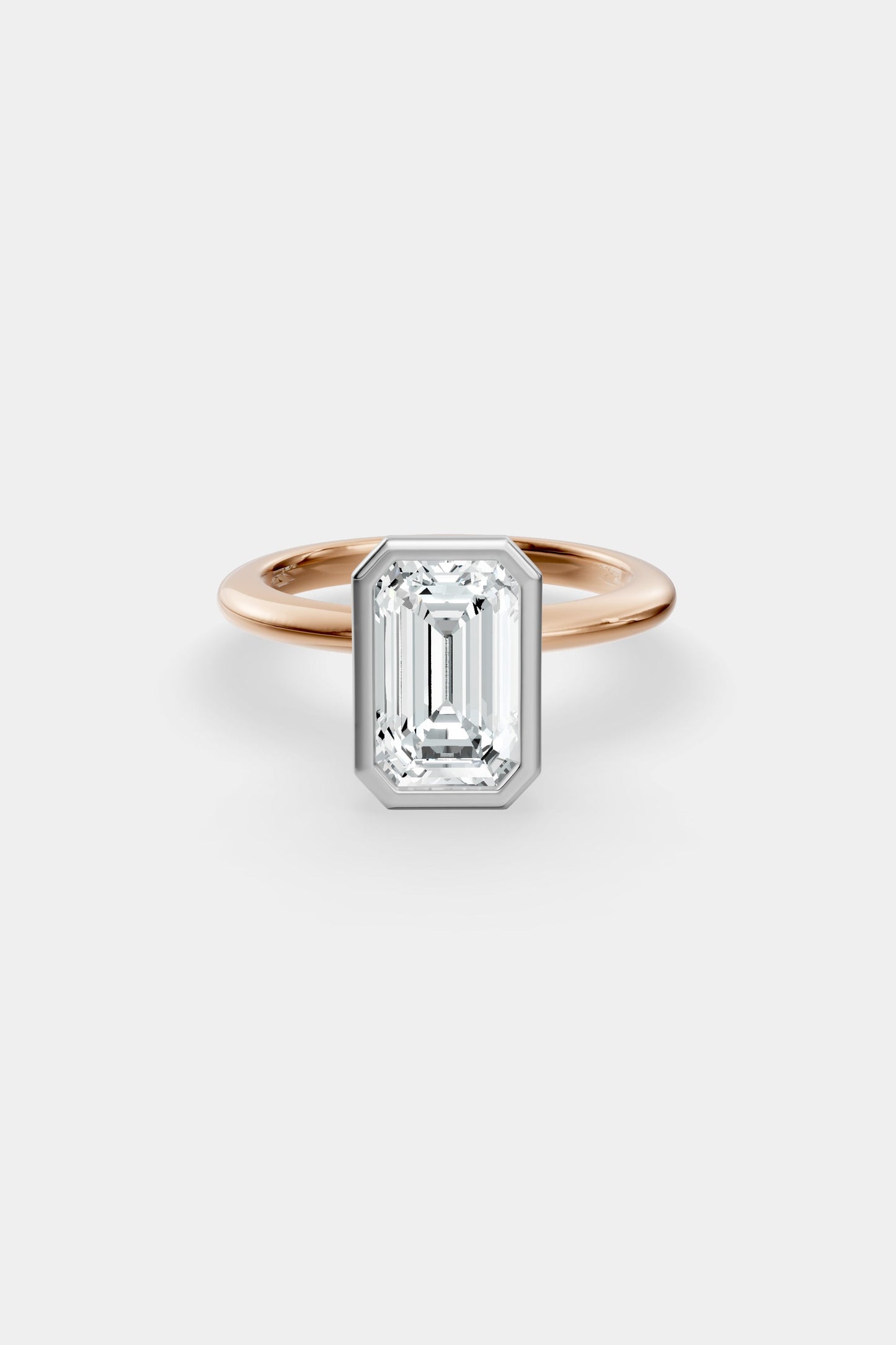 Diamond Bezel Solitaire Ring | Gwen Band