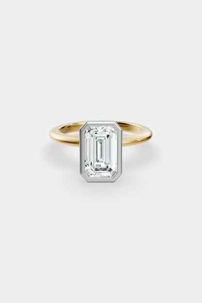 Diamond Bezel Solitaire Ring | Gwen Band