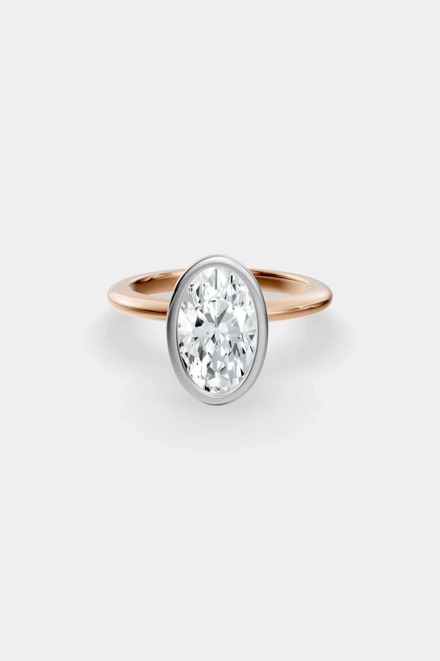 Diamond Bezel Solitaire Ring | Gwen Band