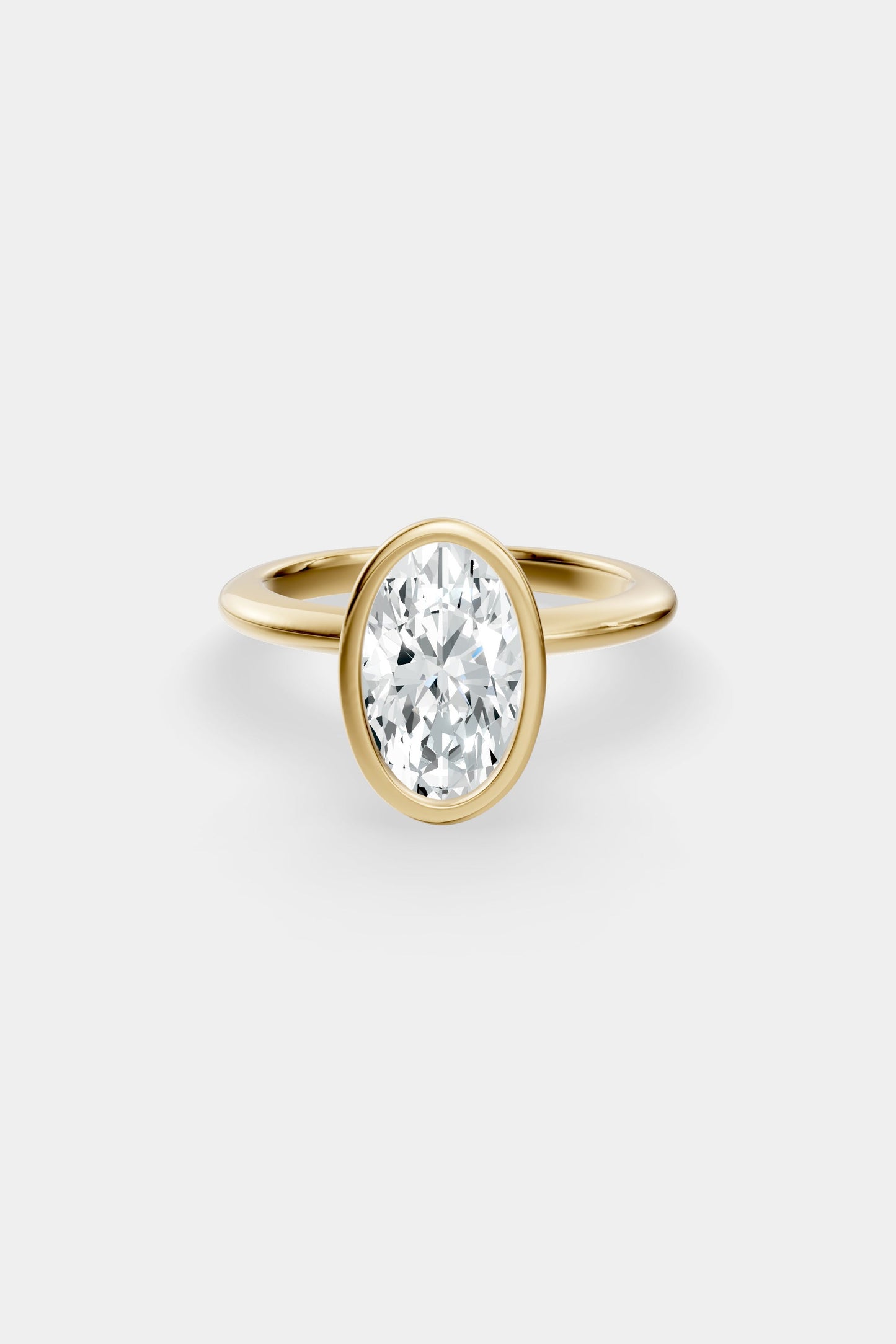 Diamond Bezel Solitaire Ring | Gwen Band