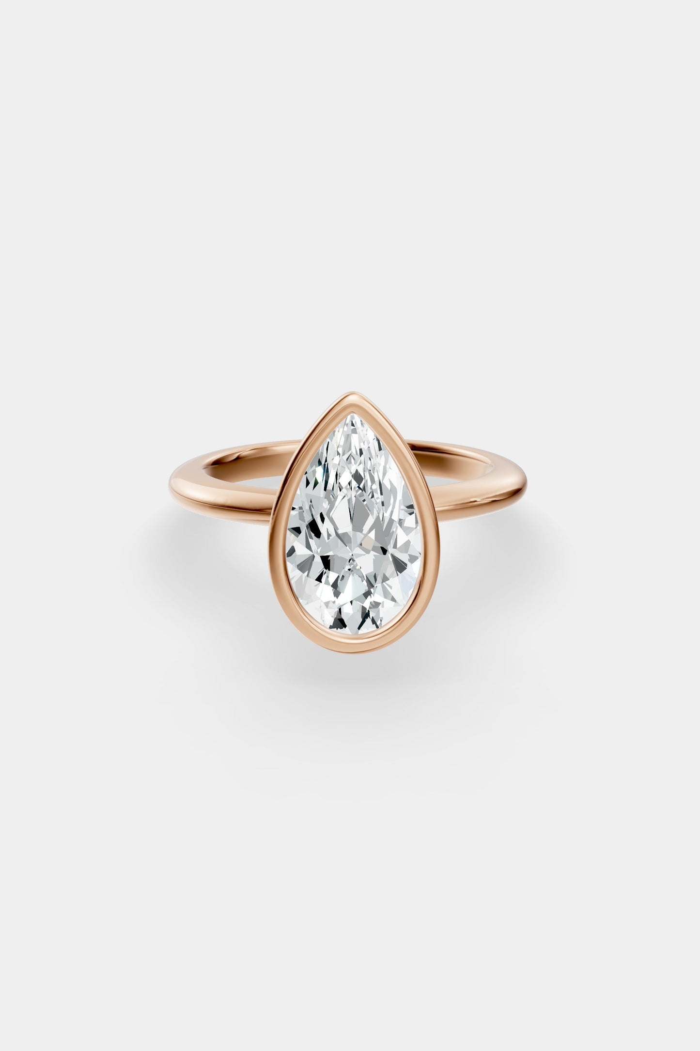 Diamond Bezel Solitaire Ring | Gwen Band