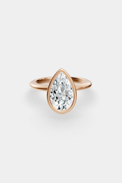 Diamond Bezel Solitaire Ring | Gwen Band