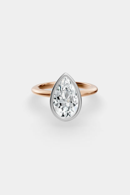 Diamond Bezel Solitaire Ring | Gwen Band