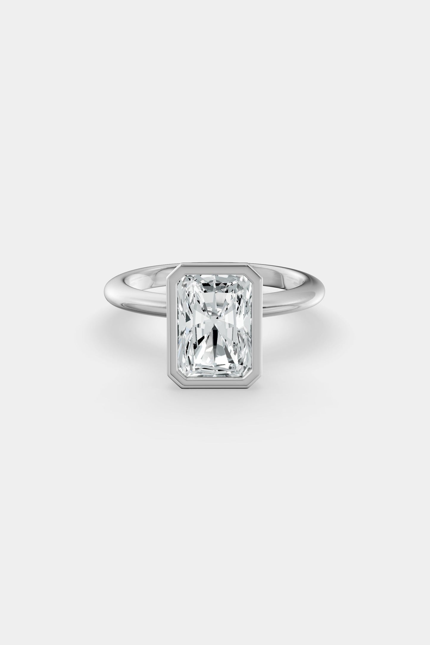 Diamond Bezel Solitaire Ring | Gwen Band