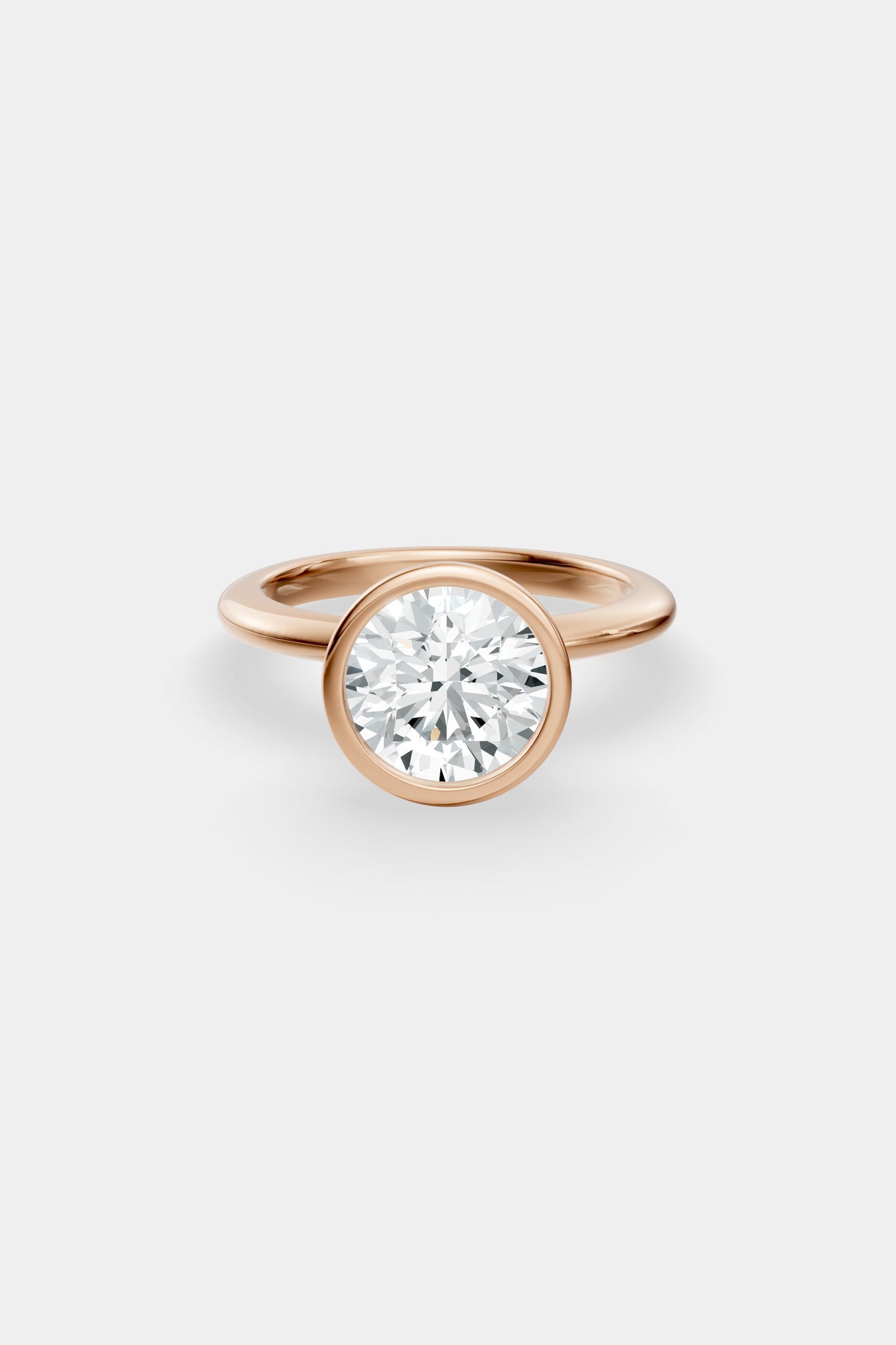 Diamond Bezel Solitaire Ring | Gwen Band