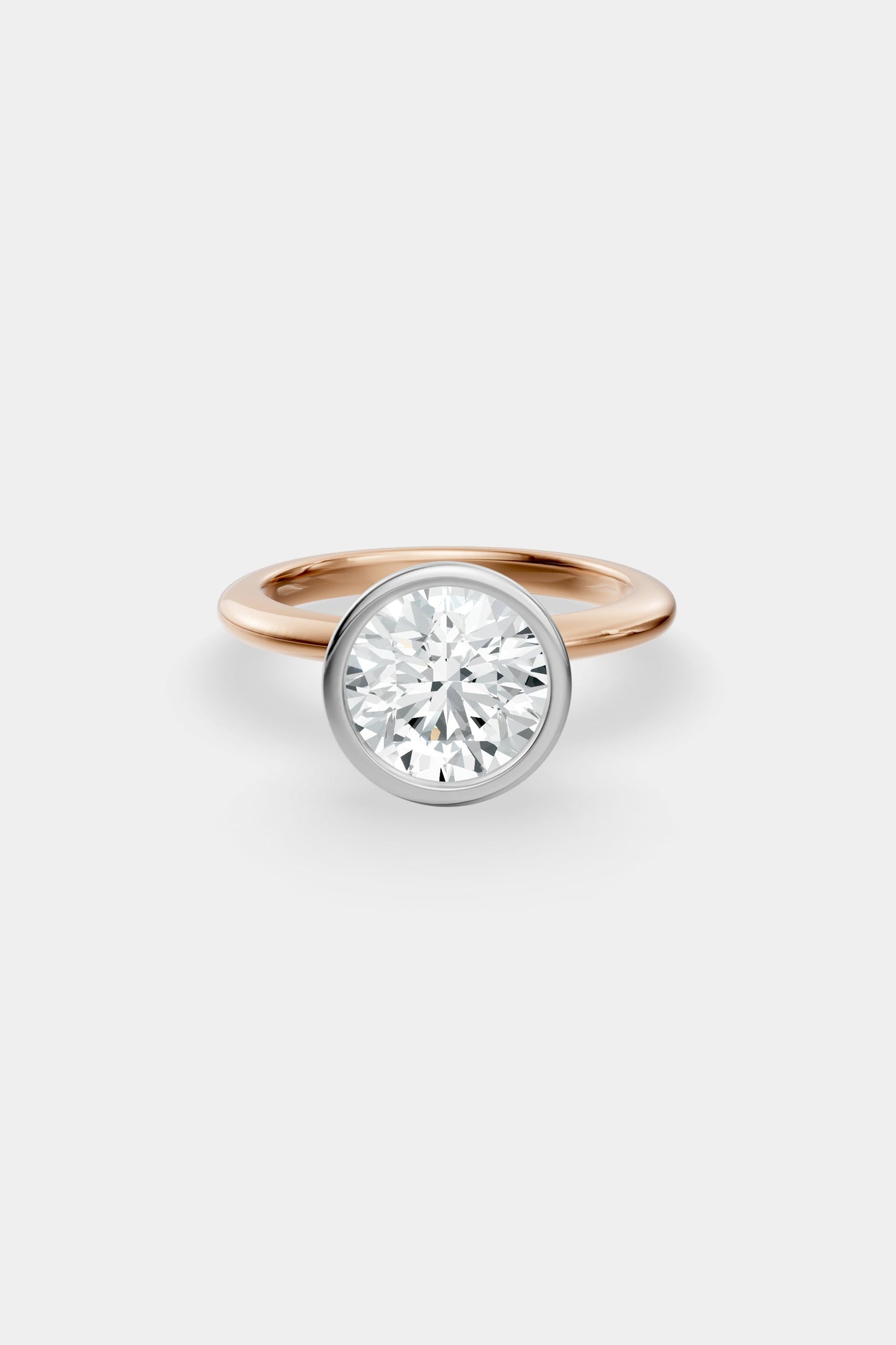 Diamond Bezel Solitaire Ring | Gwen Band
