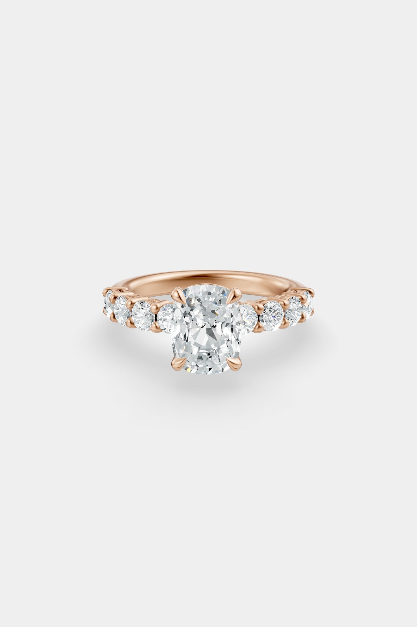 Diamond Solitaire Ring | 0.10ct Diamond Half Eternity Band