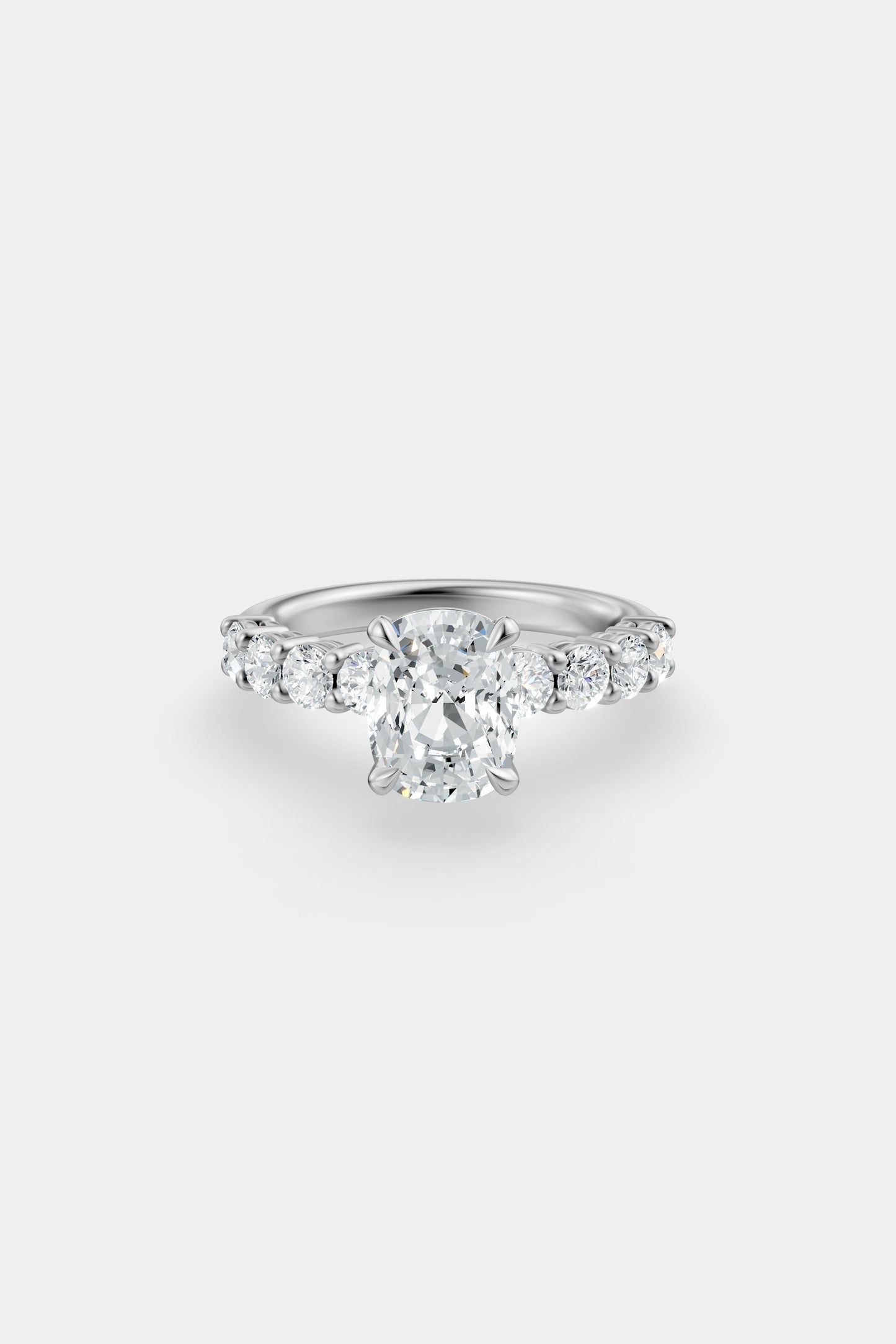 Diamond Solitaire Ring | 0.10ct Diamond Half Eternity Band