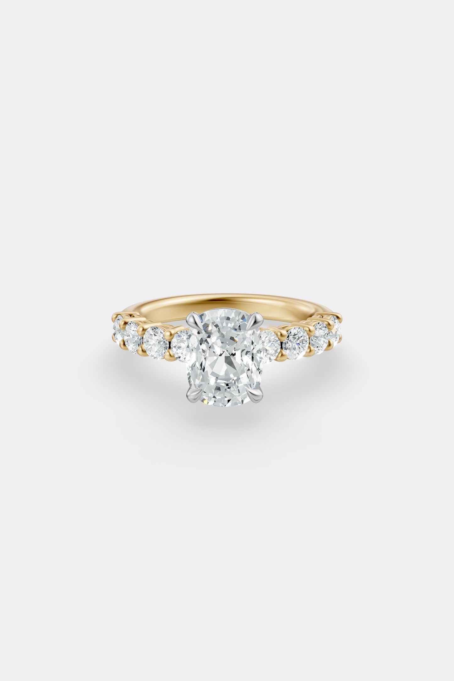 Diamond Solitaire Ring | 0.10ct Diamond Half Eternity Band