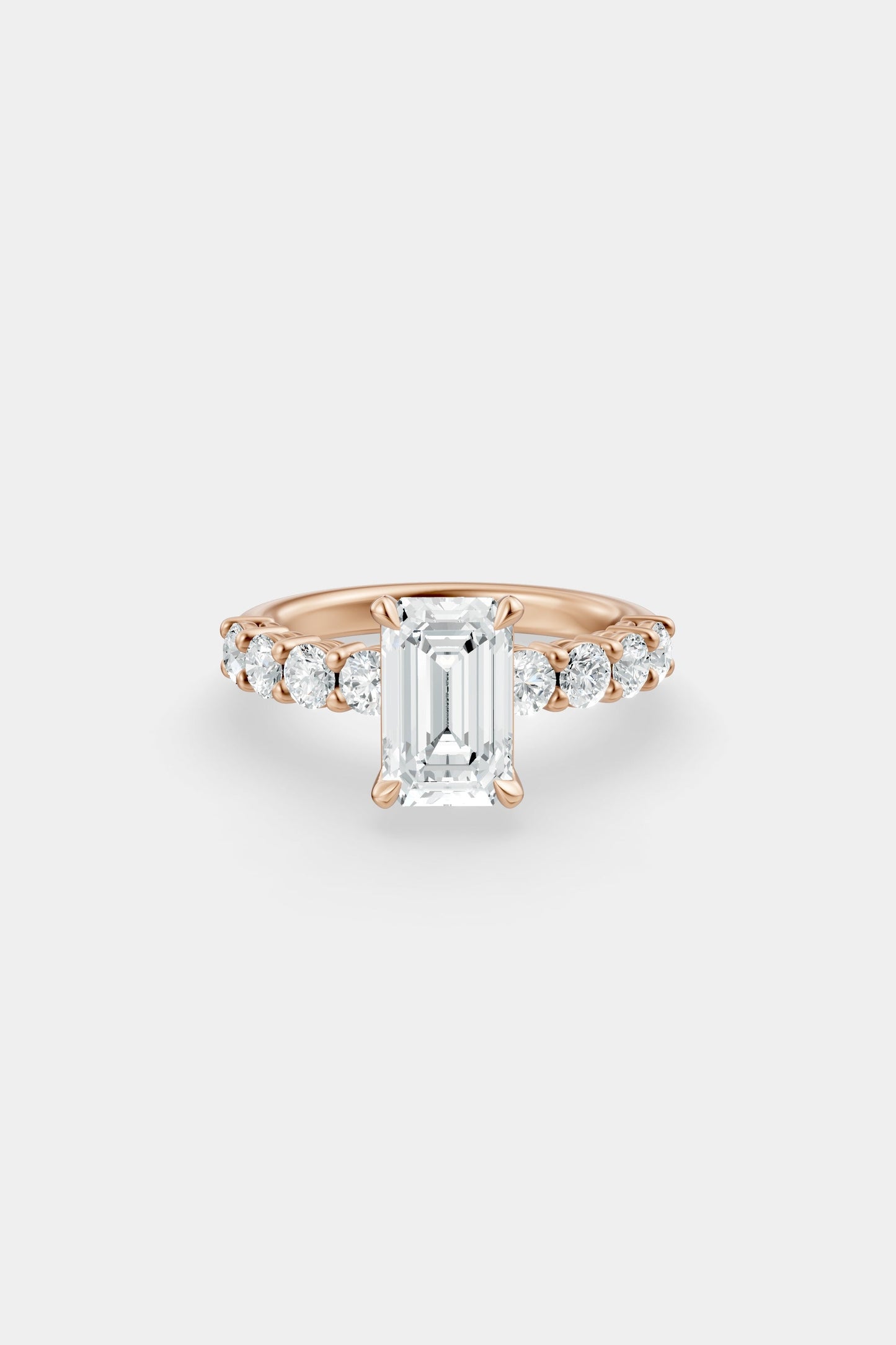 Diamond Solitaire Ring | 0.10ct Diamond Half Eternity Band